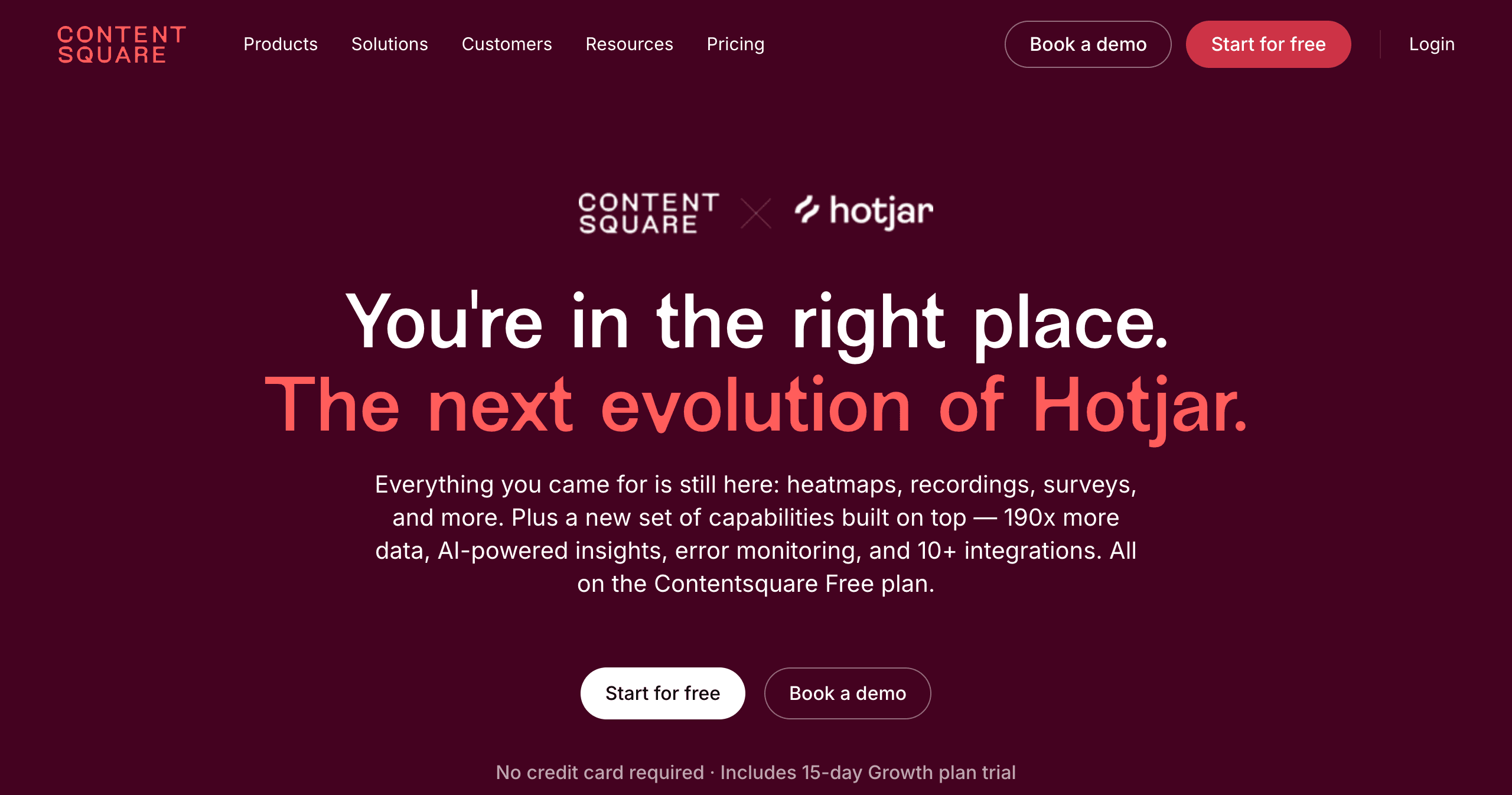 Hotjar's heatmap view showing click and scroll intensity overlaid on a web page